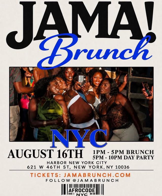 JAMA! Brunch NYC, Sun, Aug 16, Harbor New York City, Hell's Kitchen