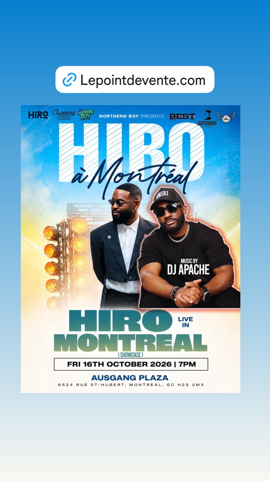 HIRO À MONTRÉAL — flyer 2