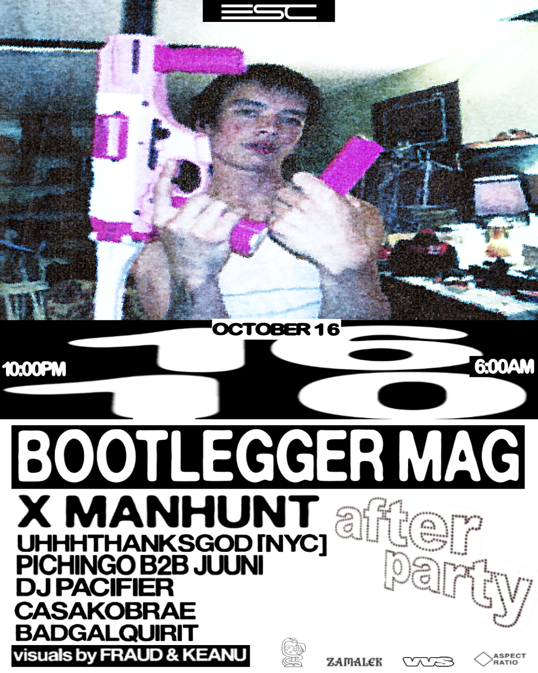 Bootlegger x MANHUNT After Party + Zine Launch