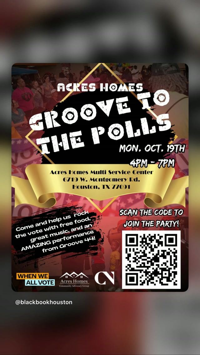 Acres Homes Groove To The Polls — flyer 2