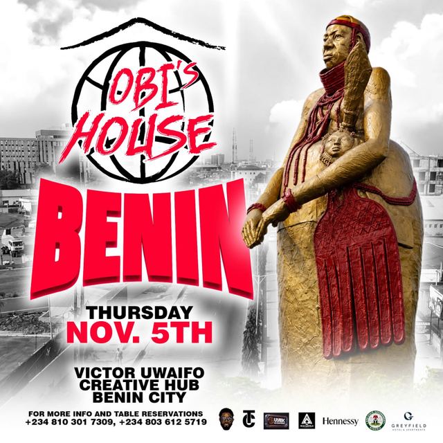 Obi's House Benin, Thu, Nov 5, Victor Uwaifo Creative Hub