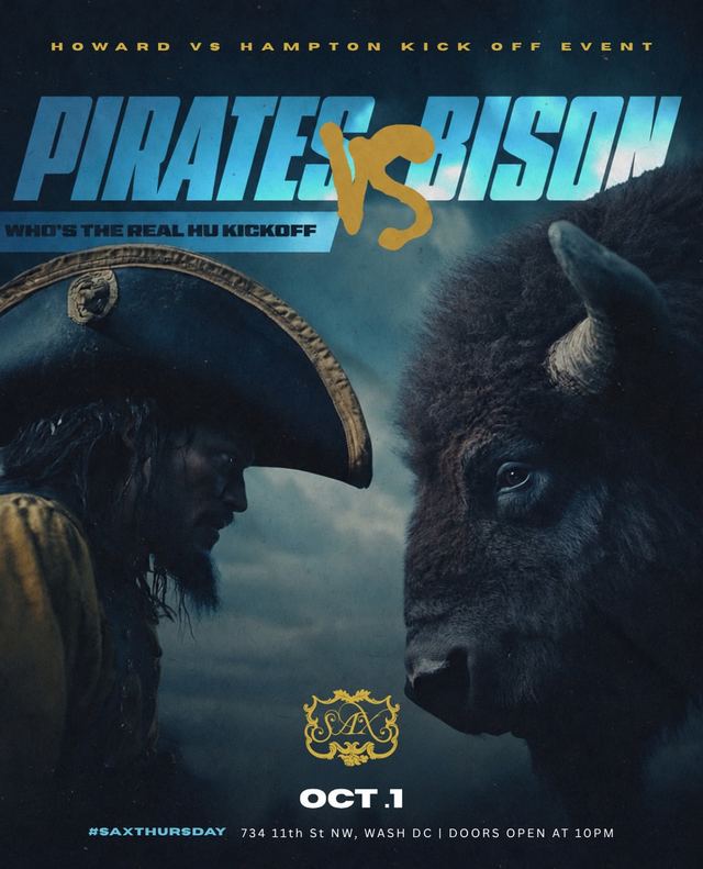 PIRATES VS BISON - WHO'S THE REAL HU KICKOFF, Thu, Oct 1, SAX, Downtown