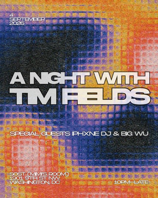 A Night with TM Fields, Fri, Sep 4, Sost, Shaw
