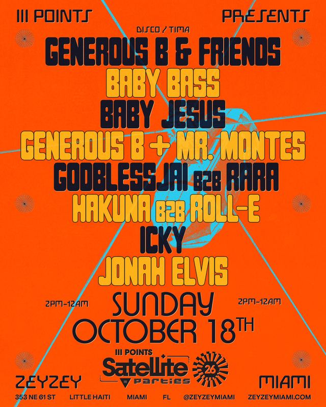 GENEROUS B & FRIENDS, Sun, Oct 18, ZEYZEY, Wynwood