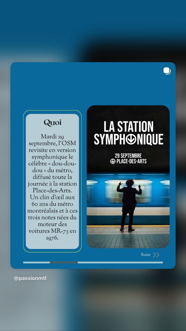 La Station Symphonique, Tue, Sep 29, Place des Arts