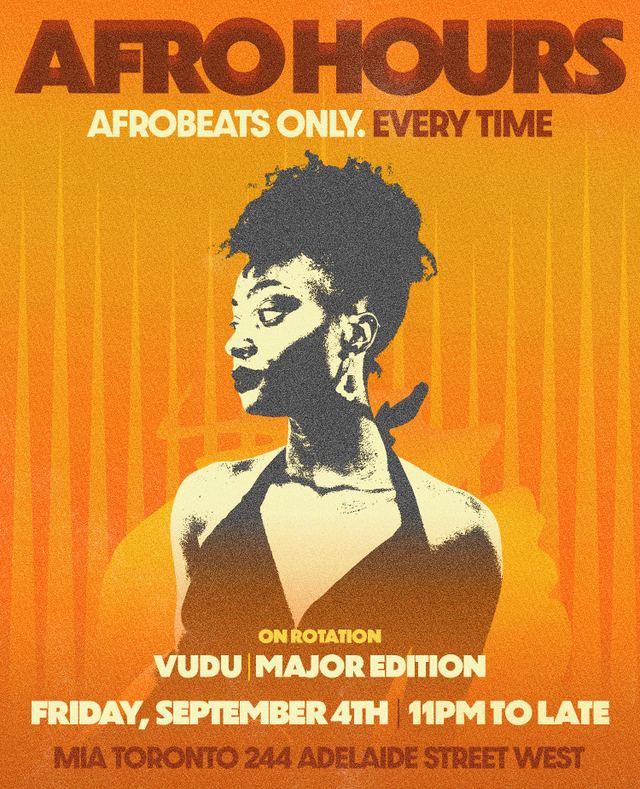 Afro Hours, Fri, Sep 4, MIA TORONTO, Entertainment District