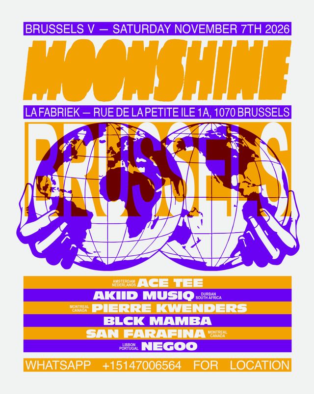 Moonshine, Sat, Nov 7, La Fabriek