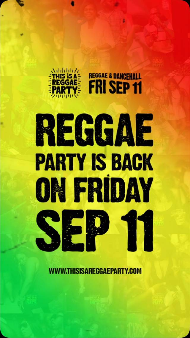 This Is A Reggae Party, Fri, Sep 11, Aura Cocina, Brooklyn