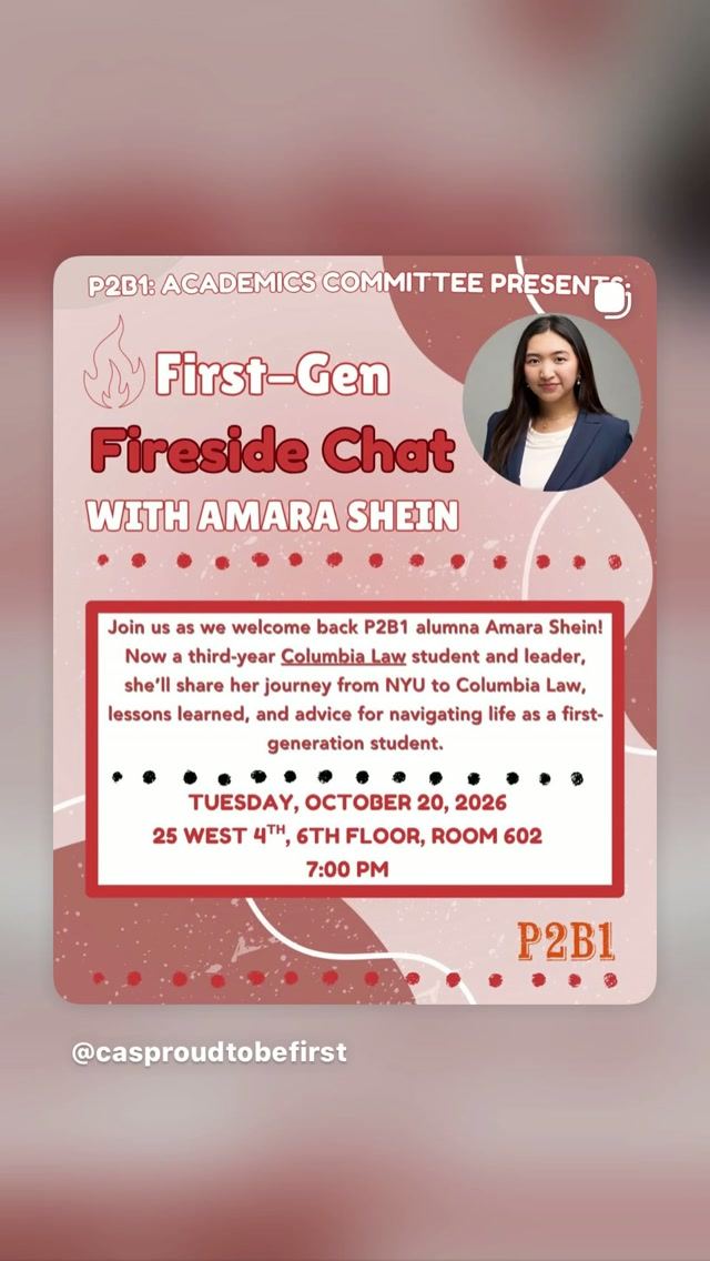First-Gen Fireside Chat with Amara Shein