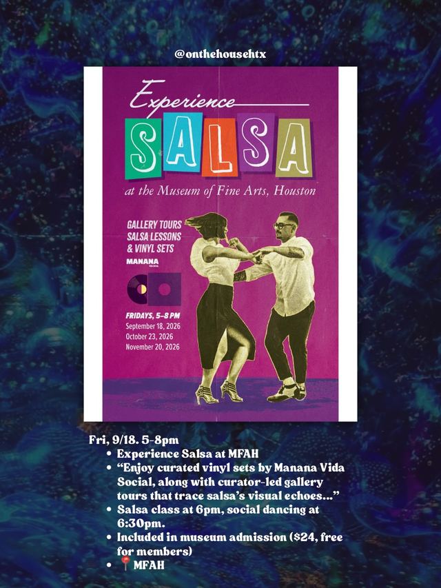 Experience Salsa, Fri, Sep 18, Museum of Fine Arts, Houston, University Place
