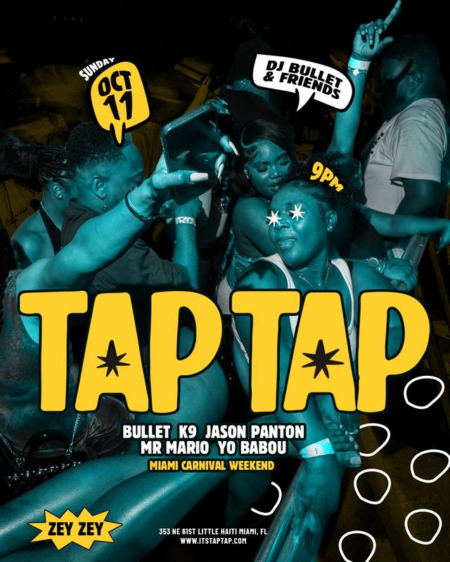 Tap Tap, Sun, Oct 11, Zey Zey, Little Haiti