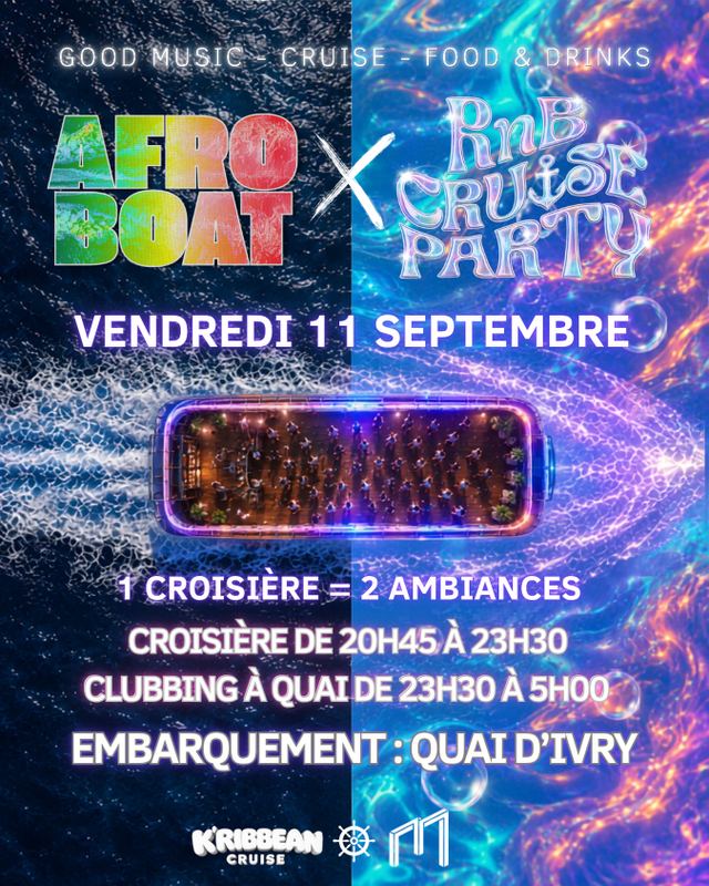 Afro Boat X RNB Cruise Party, Fri, Sep 11, Quai D'ivry