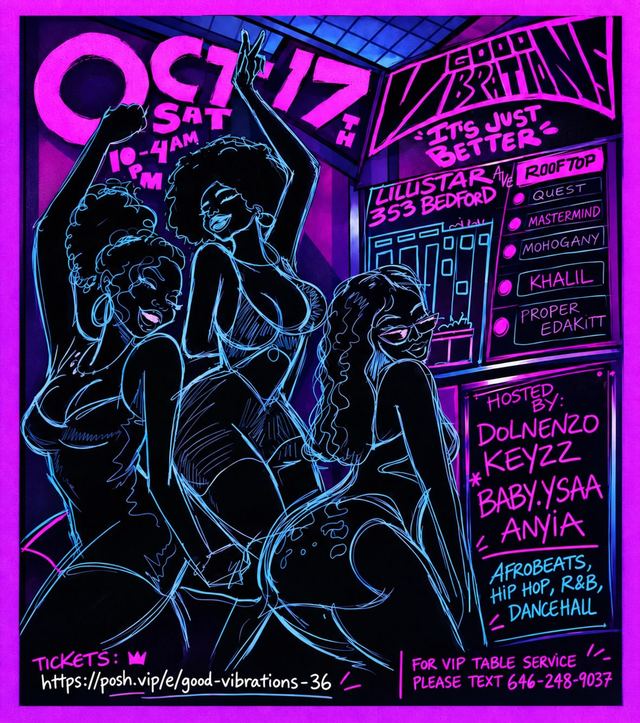 Good Vibrations, Sat, Oct 17, LilliStar, Brooklyn, Williamsburg