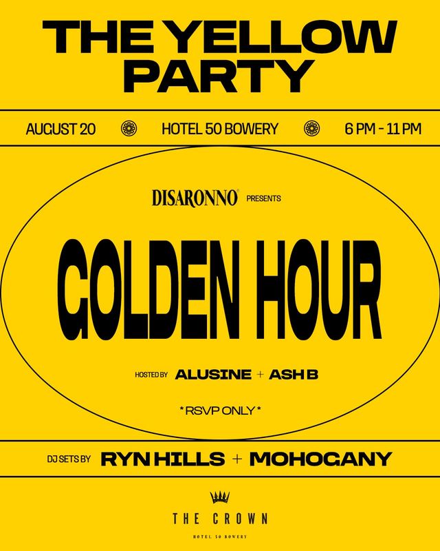 Golden Hour, Thu, Aug 20, Hotel 50 Bowery, Chinatown