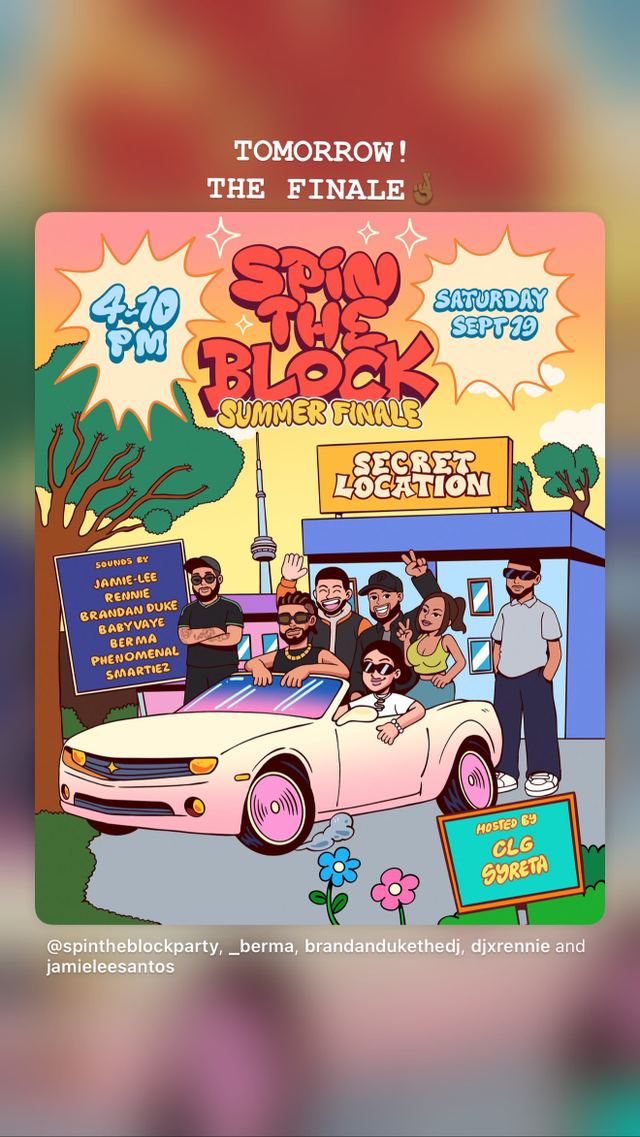 Spin The Block: Summer Finale, Sat, Sep 19