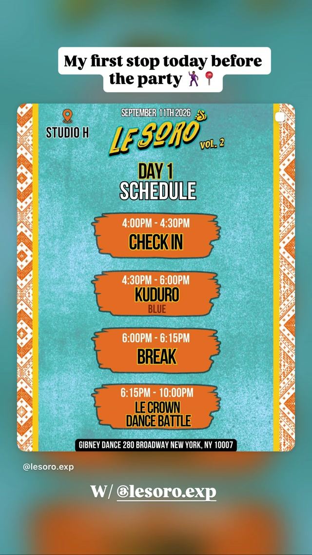 Le Soro Vol. 2, Fri, Sep 11, Gibney Dance, Tribeca