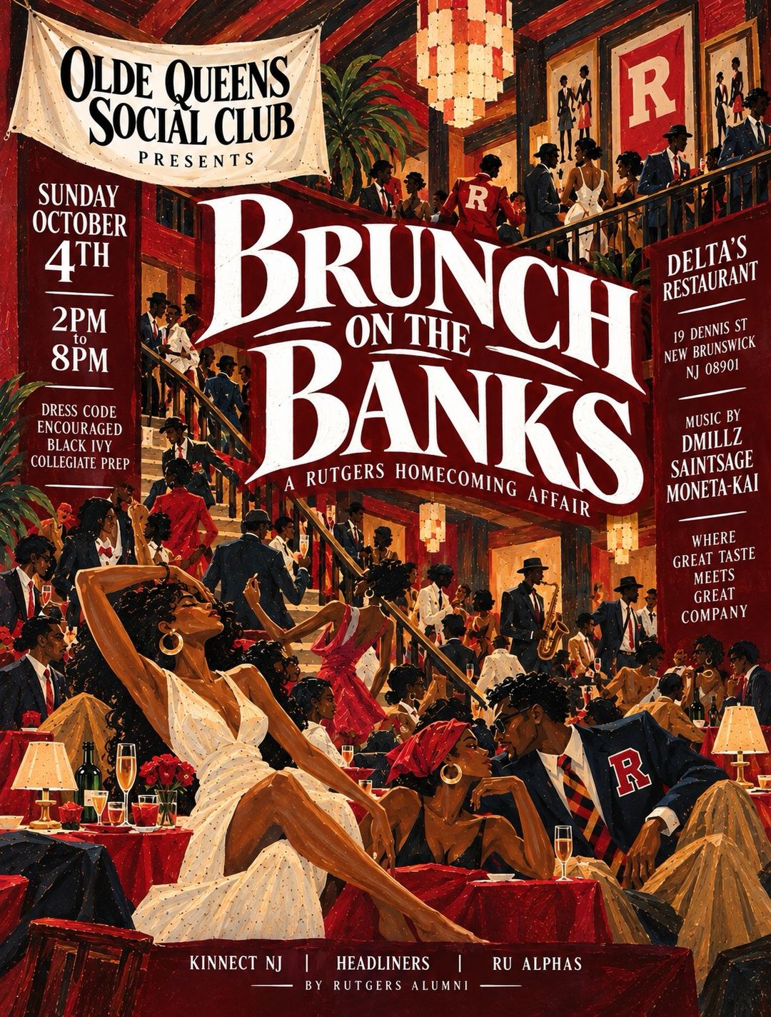 Olde Queens Social Club: a Rutgers Homecoming Brunch Affair — flyer 3