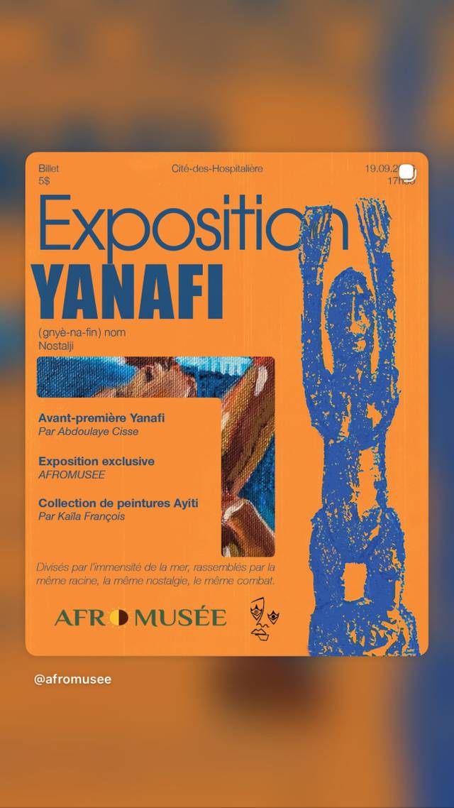 Exposition YANAFI, Sat, Sep 19, Cité-des-Hospitalière