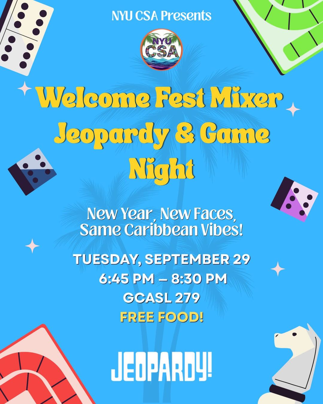 Welcome Fest Mixer Jeopardy & Game Night