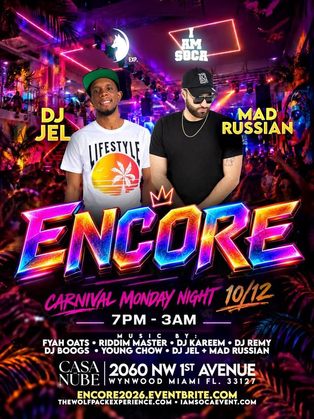 Encore, Mon, Oct 12, Casa Nube Wynwood, Wynwood