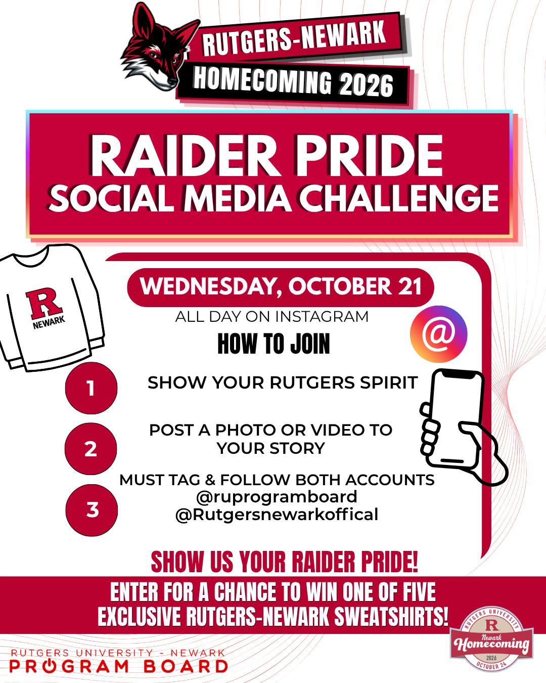 RAIDER PRIDE SOCIAL MEDIA CHALLENGE