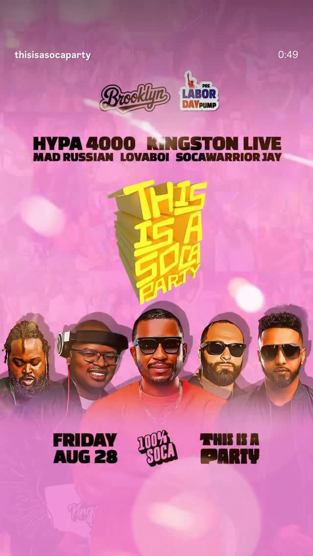 This Is A Soca Party Brooklyn — flyer 2