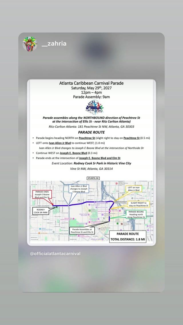 Atlanta Caribbean Carnival Parade, Sat, May 29, 2027, Rodney Cook Sr Park in Historic Vine City, Vine City