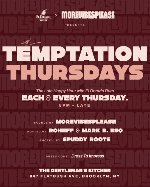 TEMPTATION THURSDAYS "A LATE HAPPY-HOUR" by El Dorado Rum & MoreVibesPlease