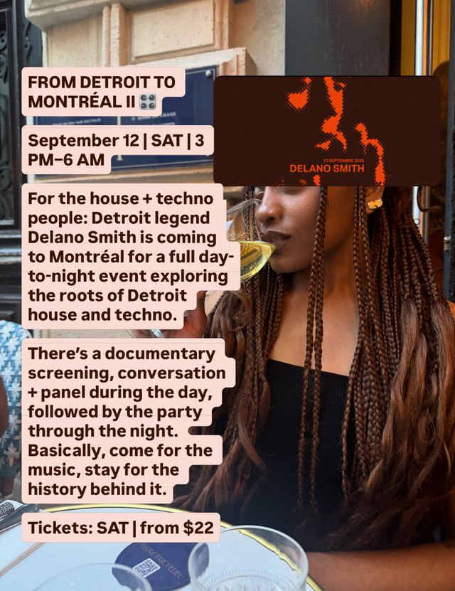 FROM DETROIT TO MONTRÉAL II, Sat, Sep 12 – Sun, Sep 13