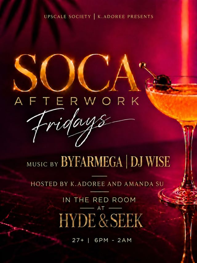 Soca Afterwork Fridays, Fri, Sep 25, Hyde and Seek, Prospect Heights