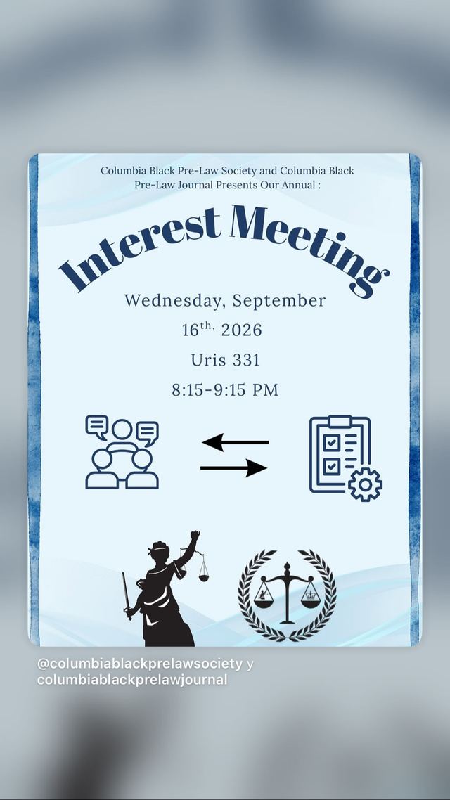 Interest Meeting, Wed, Sep 16, Uris 331