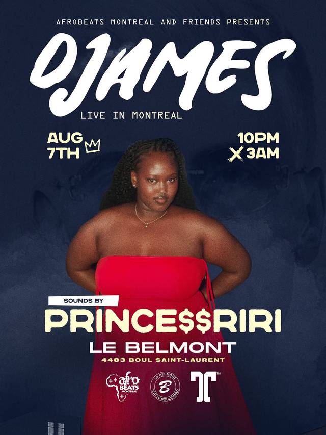 Djames Live in Montreal, Fri, Aug 7, Le Belmont, Le Plateau-Mont-Royal