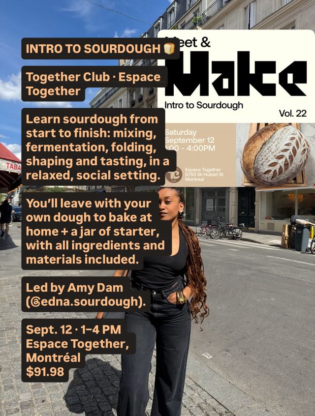 Meet & Make Intro to Sourdough Vol. 22, Sat, Sep 12, Espace Together, Rosemont-La Petite-Patrie