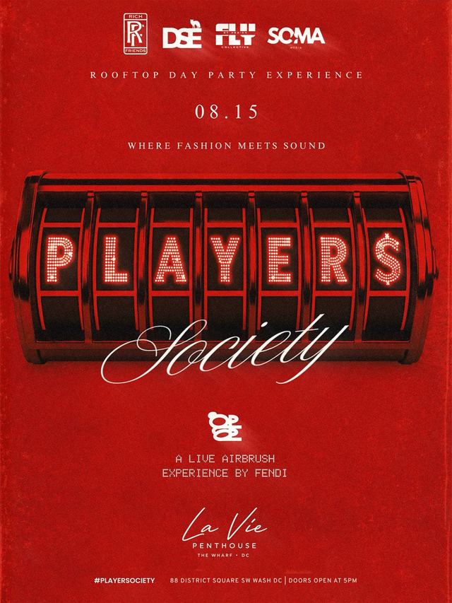 PLAYERS Society, Sat, Aug 15, 12 Stories, The Wharf