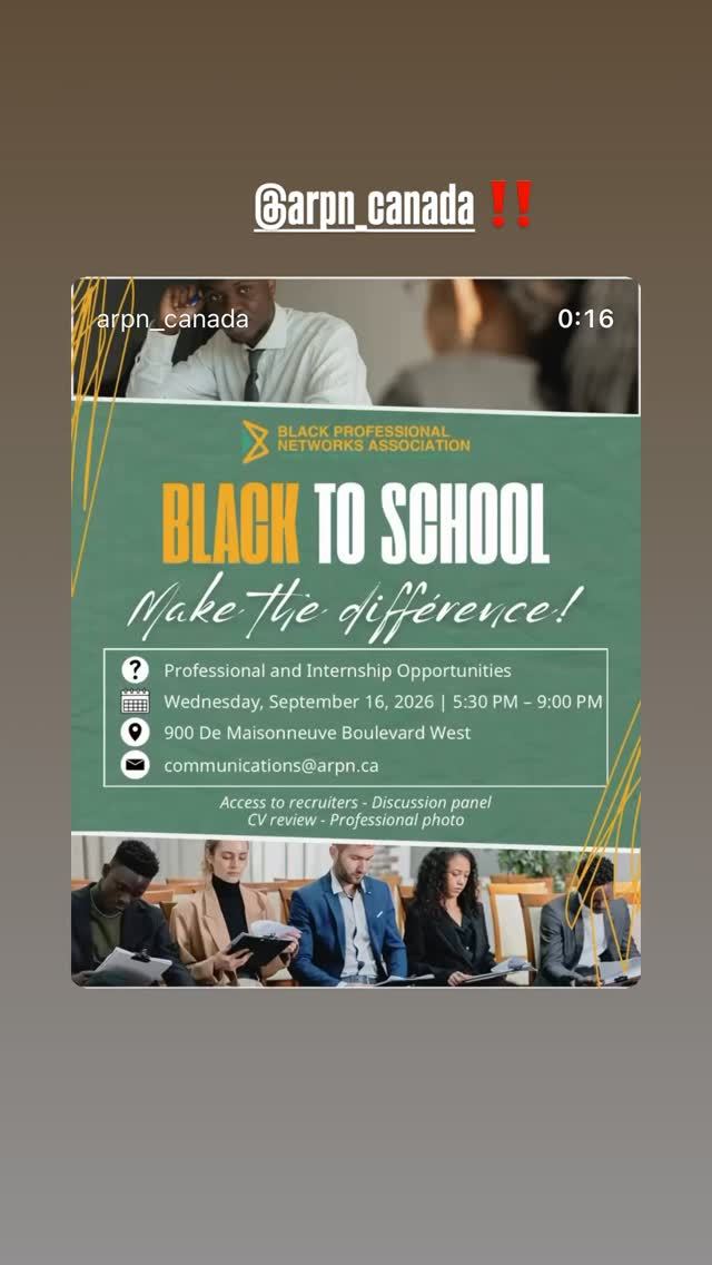 Black To School, Wed, Sep 16