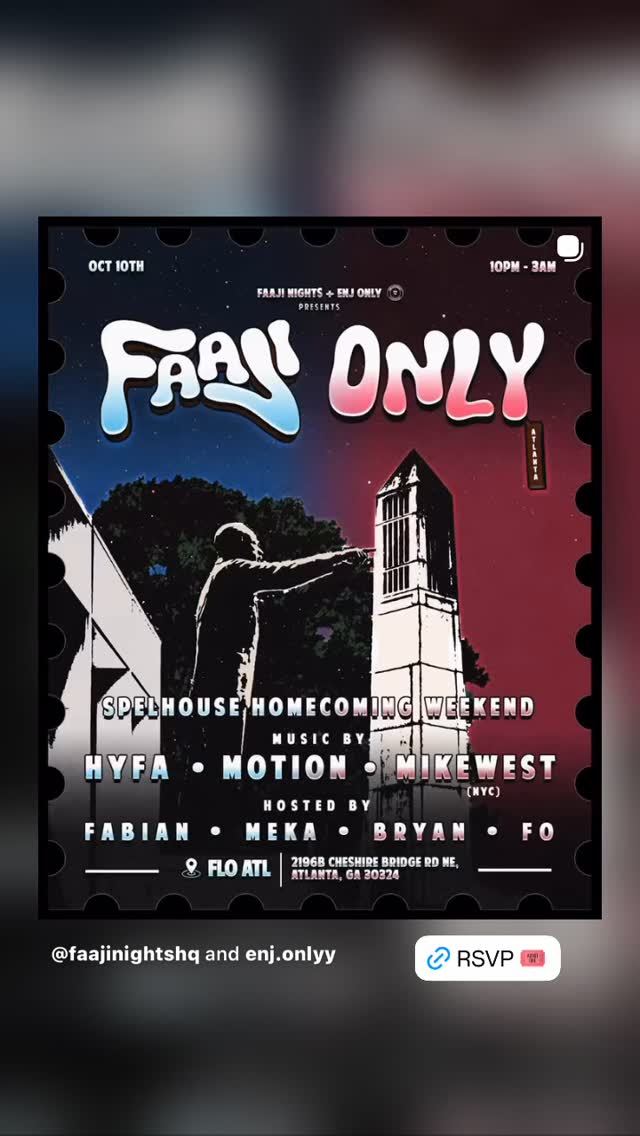 Faaji Only w/ Faaji Nights, Sat, Oct 10, Flo Atl