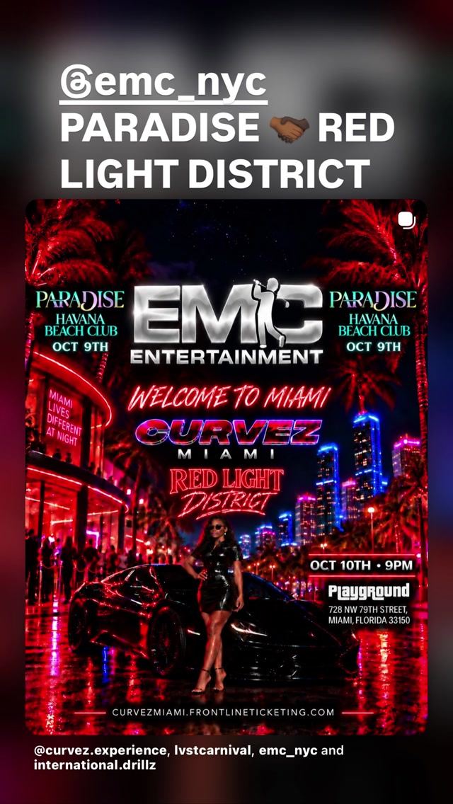CURVEZ Miami Red Light District — flyer 2