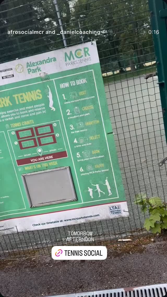 Tennis Social, Sat, Aug 29, Alexandra Park