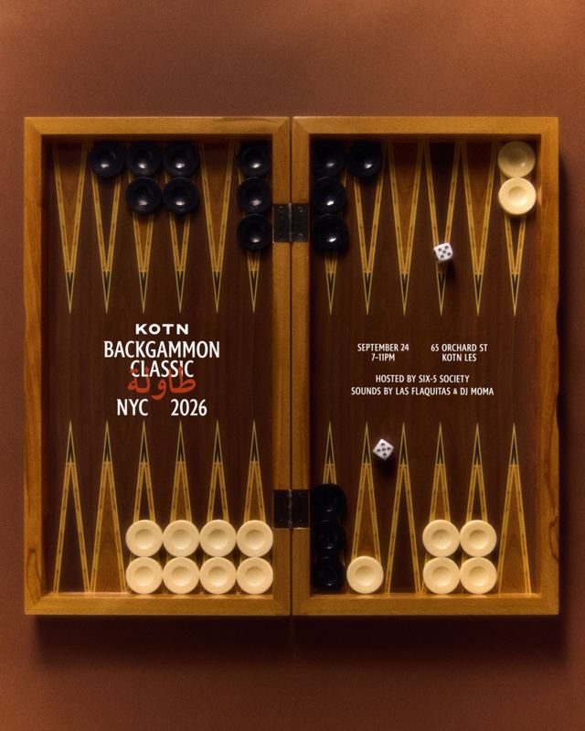 Kotn Backgammon Classic, Thu, Sep 24, Kotn LES, Lower East Side