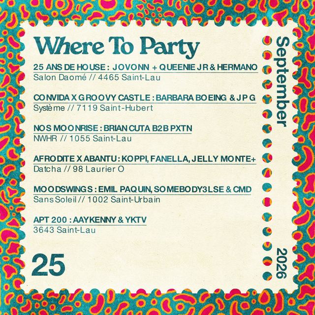 Convida x Groovy Castle: Barbara Boeing & JPG, Fri, Sep 25, Système