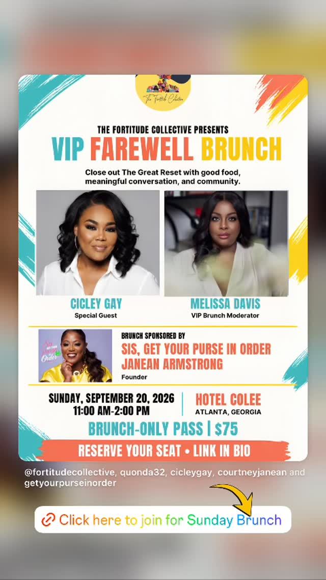 VIP FAREWELL BRUNCH, Sun, Sep 20, Hotel Colee, Buckhead