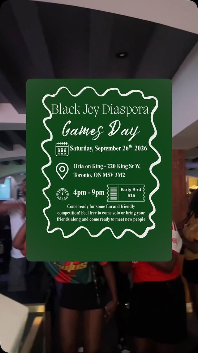 Black Joy Diaspora Games Day, Sat, Sep 26, Oria On King