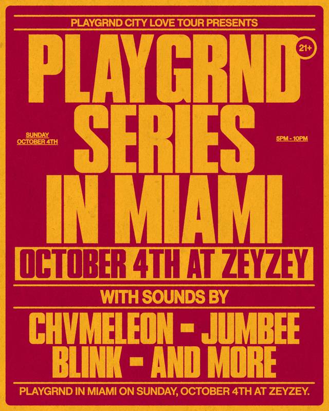 PLAYGRND SERIES IN MIAMI, Sun, Oct 4, ZEYZEY, Little River