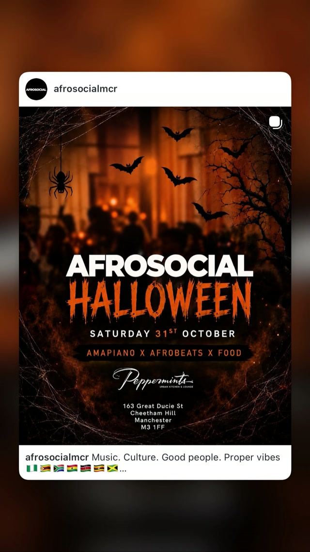 AFROSOCIAL HALLOWEEN — flyer 2