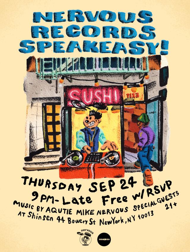 Nervous Records Speakeasy!, Thu, Sep 24, Shinsen, Lower East Side