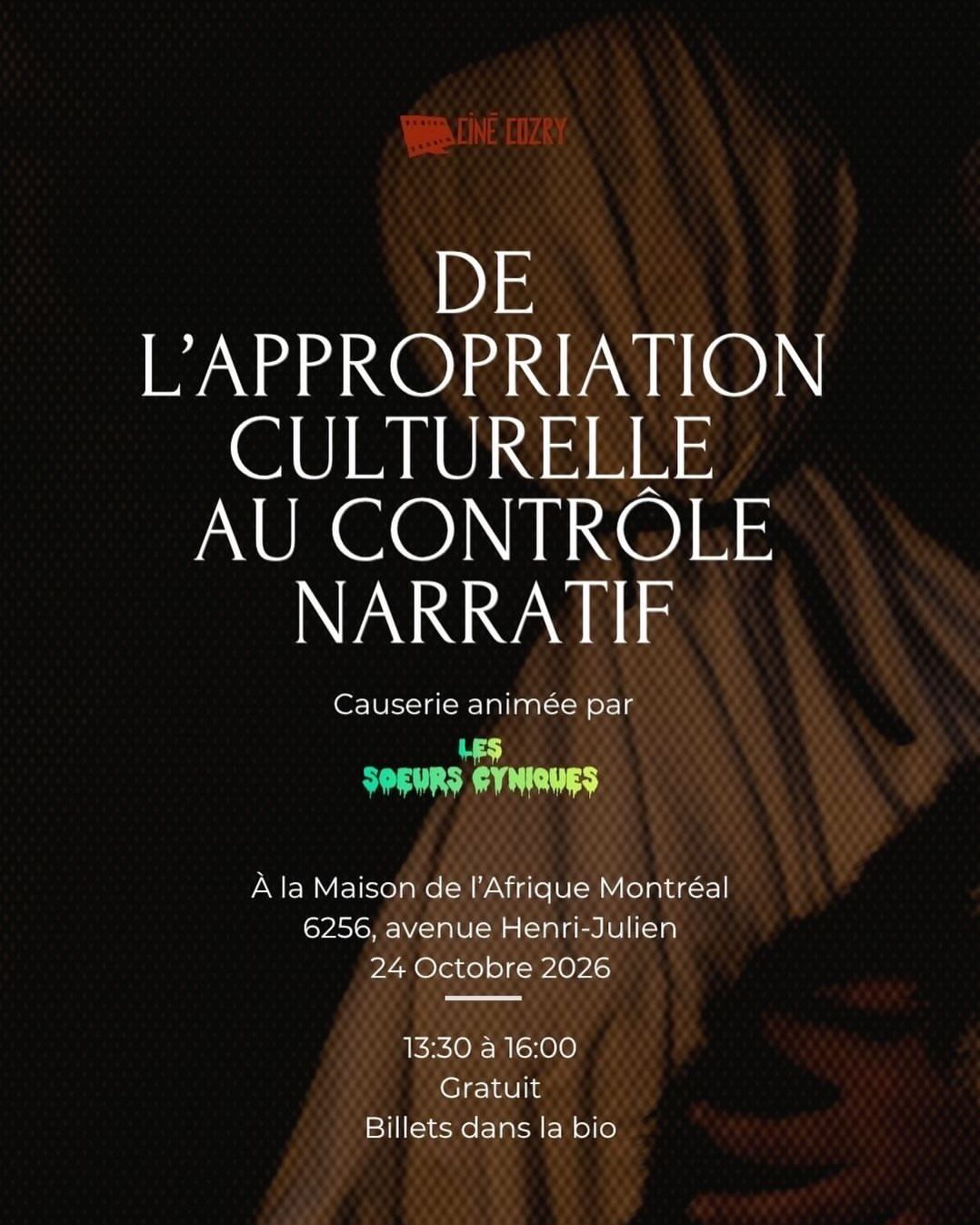 DE L'APPROPRIATION CULTURELLE AU CONTRÔLE NARRATIF