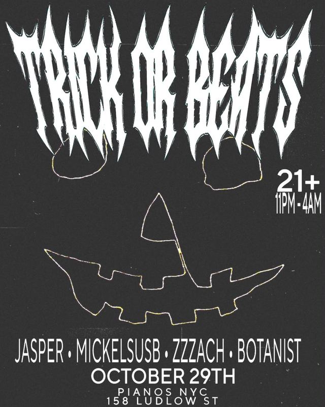 TRICK OR BEATS, Thu, Oct 29, Pianos, Lower East Side