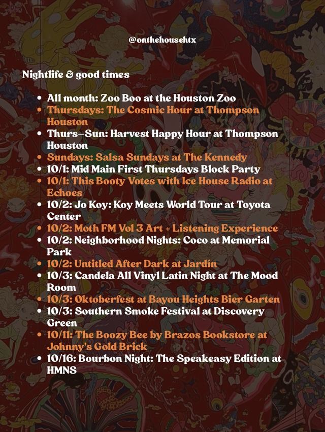 Harvest Happy Hour, Thu, Oct 1 – Sat, Oct 31, Thompson Houston