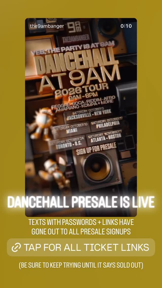 Dancehall at 9AM, Sat, Oct 3, Decca Live, Downtown