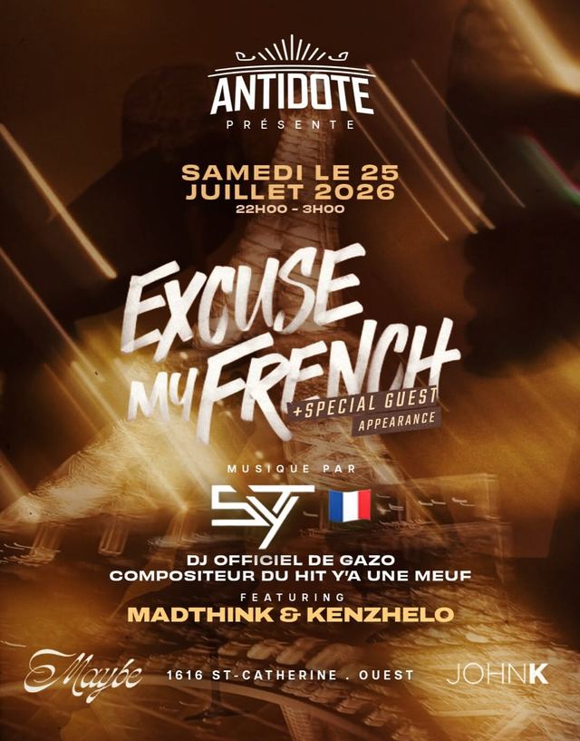 EXCUSE MY FRENCH, Sat, Jul 25, Maybe